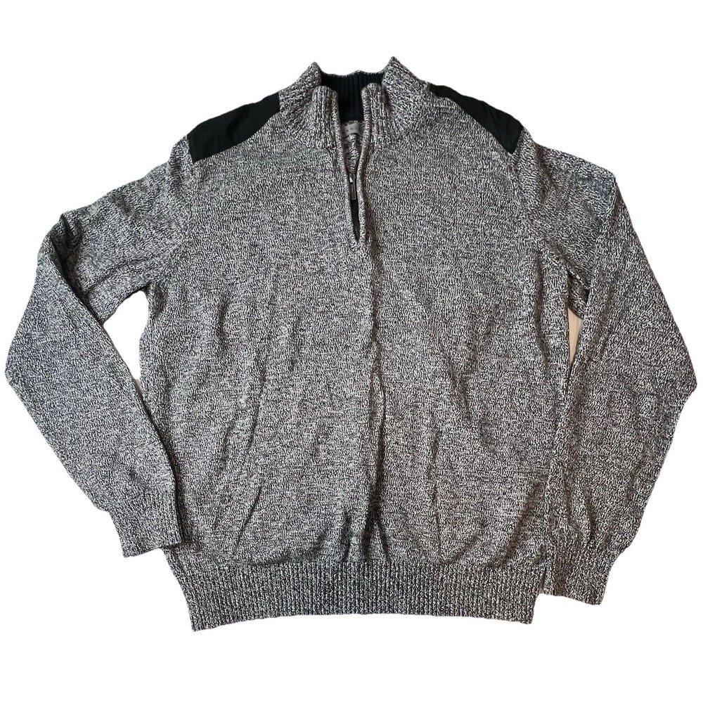 Sean John 1/4 Zip Sweater Men's 2XL Heathered Gray